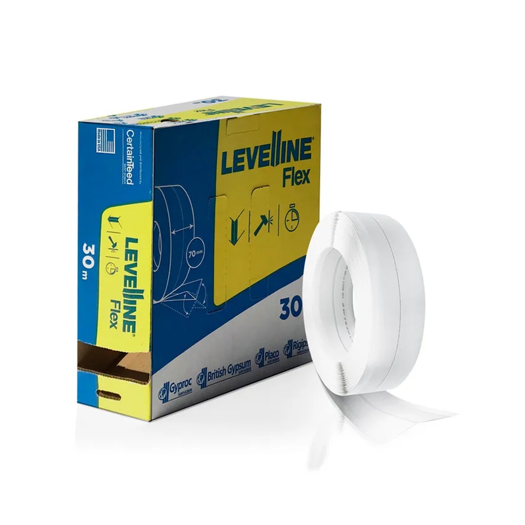 ESQUINERO FLEXIBLE LEVELLINE ROLLO 30M x 7CM VOLCANPRO