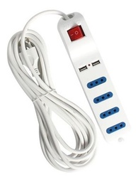 [ME-3706] ALARGADOR ELECTRICO 3 MT 2 USB BLANCO