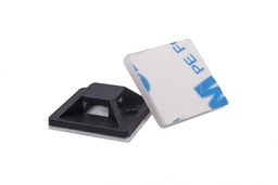 [AW-TIE-FIXED-SEAT-NE] BASE AMARRA PLASTICA 20*20MM NEGRO 50-UNIDADES