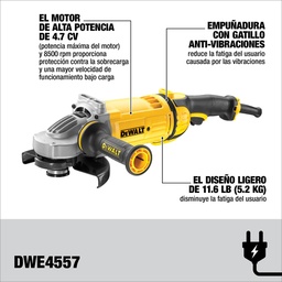 [DWE4557-B2C] Esmeril angular 7  2.400W dewalt DWE4557-B2C