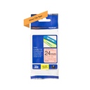 CINTA STD NEGRA SOBRE FLUORESCENTE NARANJA 24MM