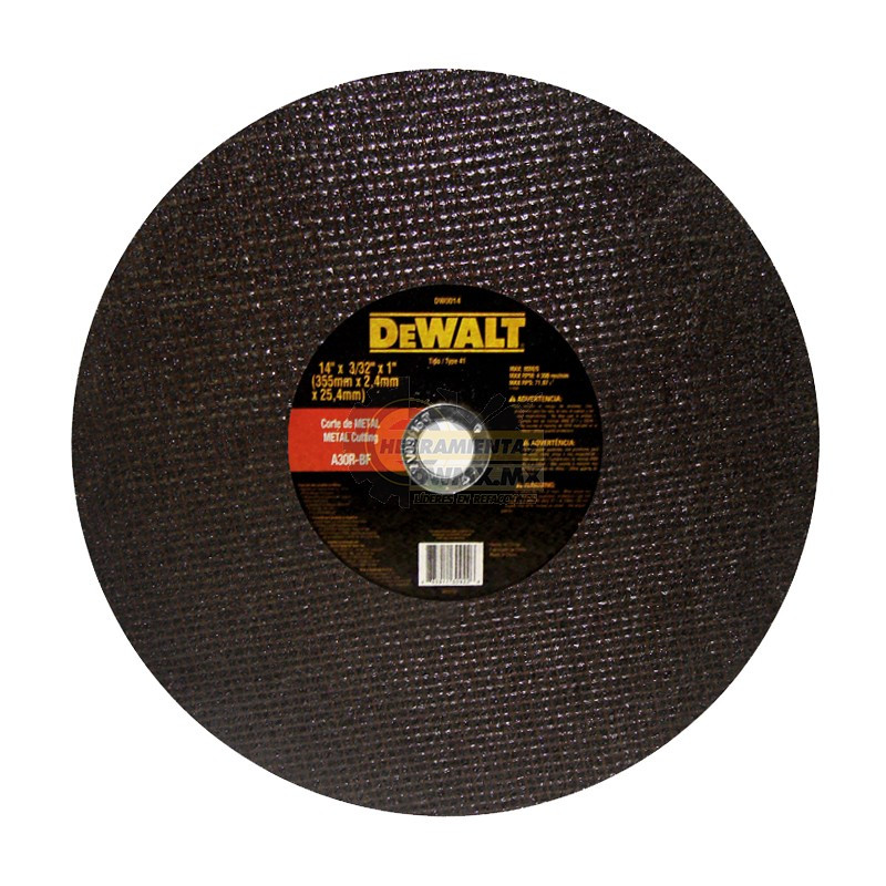 Disco corte metal 14 x 3/32 x 1 (tronzadora) LC