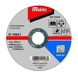 [D-18683] DISCO CORTE METAL 7 (180 X 2,5 X 22,23 mm.) RECTO / A30S-BF