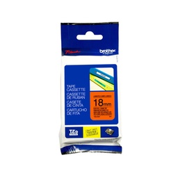 [TZEB41] CINTA STD NEGRO SOBRE FLUORESCENTE NARANJA 18MM