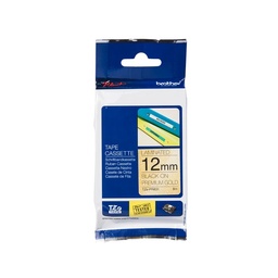 [TZEPR831] CINTA LAMINADA PRE NEGRO EN DORADO BRILLANTE 12X8