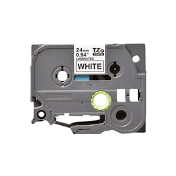 [TZES241] CINTA ADHESIVO DOBLE NEGRO SOBRE BLANCO 18MM