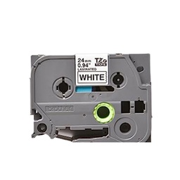 [TZE251] CINTA STD NEGRO SOBRE BLANCO 24MM