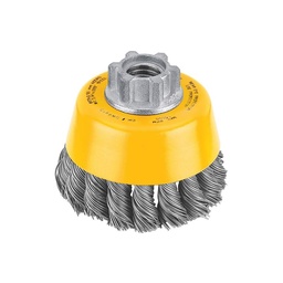 [DW4916M] Grata copa 4'' trenzada hilo M14 alambre carbono 0,020''