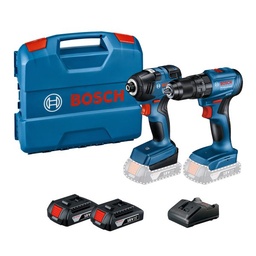 [06019J21E0000] Kit Taladro Percutor GSB 185-LI + Llave de Impacto GDR 18V-200 Brushless + 2 Baterías 2.0Ah Bosch